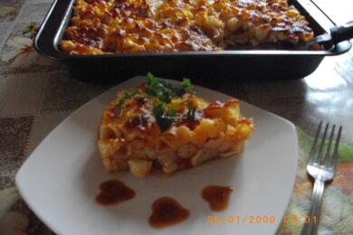 Макарони с домати и сирена на фурна