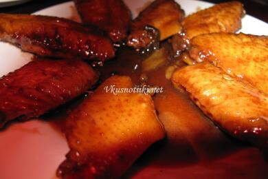 Глазирани крилца по китайски