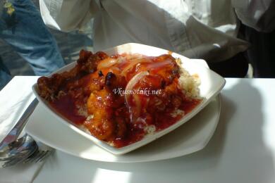 Свинско месо с лютеница