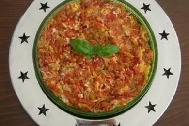 Пържени яйца с кайма