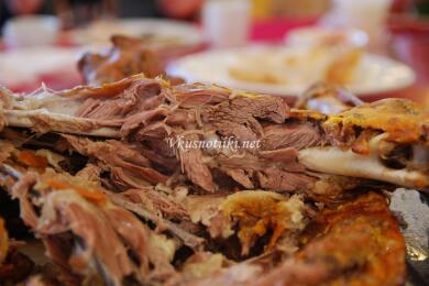 Агне, пълнено със зрял фасул