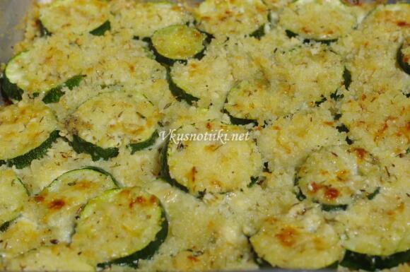 Тиквички със заливка