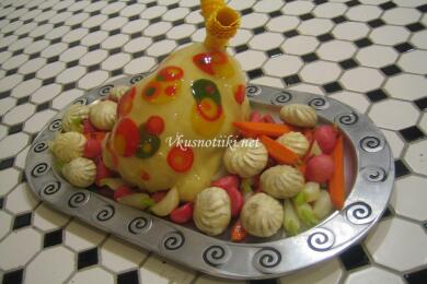 Пълнена кожа от пиле