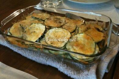 Тиквички със заливка