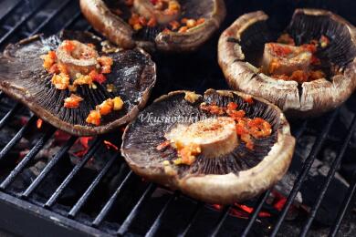 Гъби печени на жар