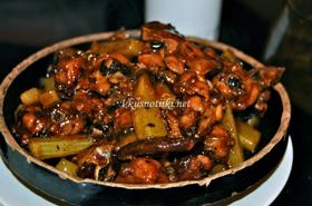 Пилешко или свинско месо с нишесте