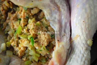 Пълнена пуйка с ориз 