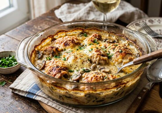 Пиле с глезотийки в йенска тенджера