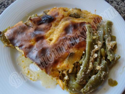 Зелен фасул със сирене