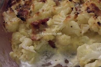 Карфиол в млечен сос