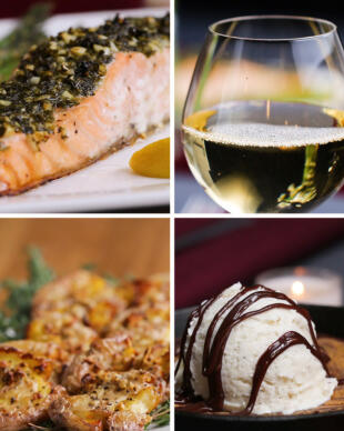 Вечеря със Сьомга за двама (меню)