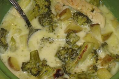 Пиле със сос