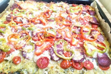 Богата пица с картофен блат