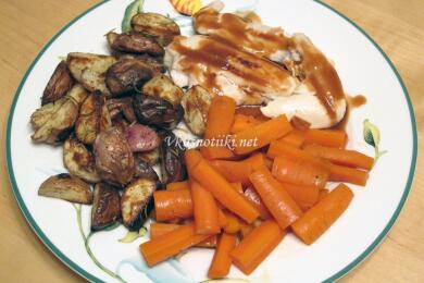 Пилешко месо с картофи