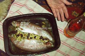 Пъстърва печена в плик