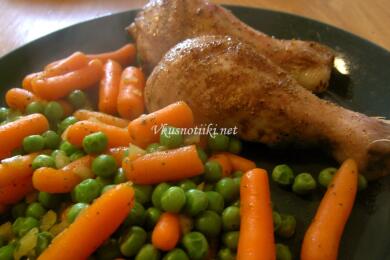 Пиле с грах