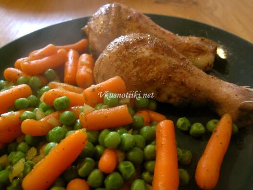 Пиле с грах