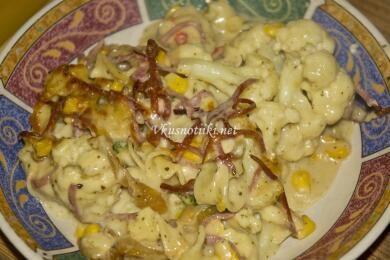 Карфиол в млечен сос