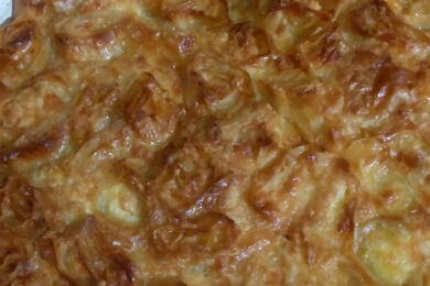 Баница с майонеза и газирана вода