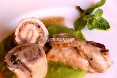 Панирано филе с плънка