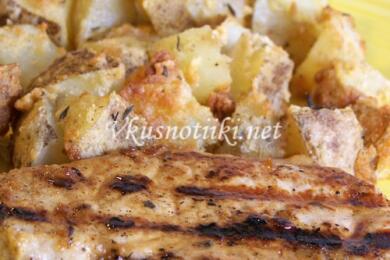 Крехки чеснови пържолки