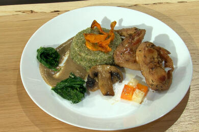 Заешко с киноа