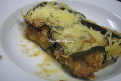 Мусака от сини домати