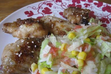 Пилешки хапки със сусам