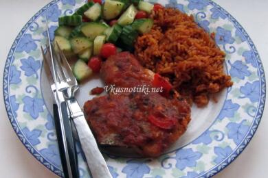 Свинско месо с лютеница