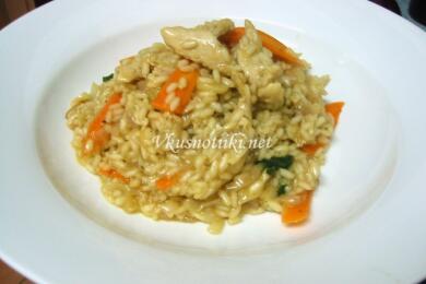 Ориз с пилешко по френски