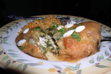 Пълнени ,панирани чушки