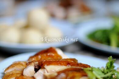 Пиле с ориз и чесън