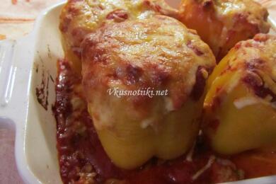 Пълнени  чушки с боб 