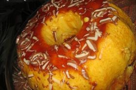 Кекс от крем карамел и кроасани