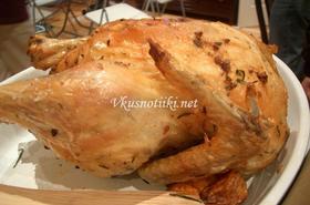Пиле с топено сирене