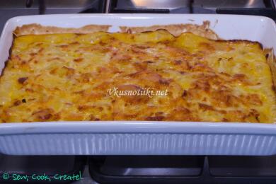 Картофи с пушено месо