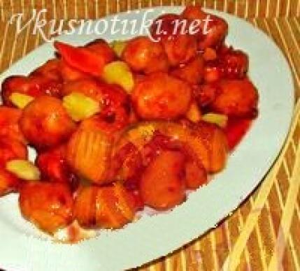 Пиле в сладко-кисел сос