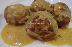 Кюфтета с млечен сос