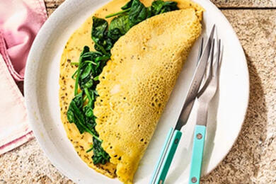 Веган омлет със спанак