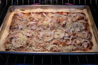 Пушено  пиле на фурна