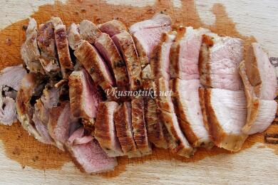 Шпиковано бутче с вино