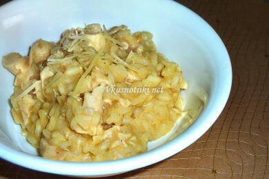 Ориз с пилешко по френски