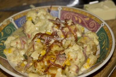 Карфиол в млечен сос