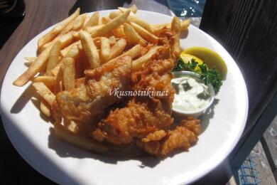 Рибно филе със сос скордаля по бургаски