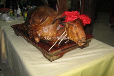 Агне, пълнено със зрял фасул