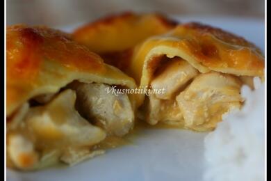 Пилешко месо в палачинка