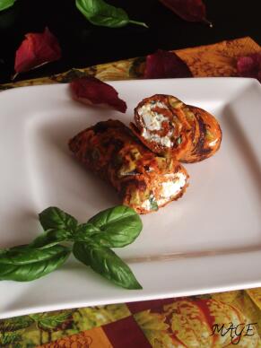 Палачинки с червени чушки и маслини