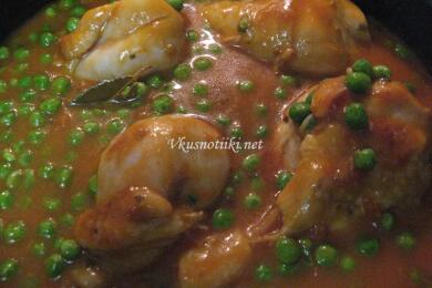 Пиле с грах