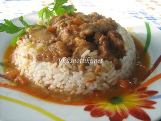 Кебап върху ориз