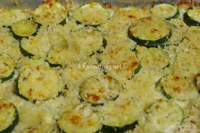 Тиквички със заливка